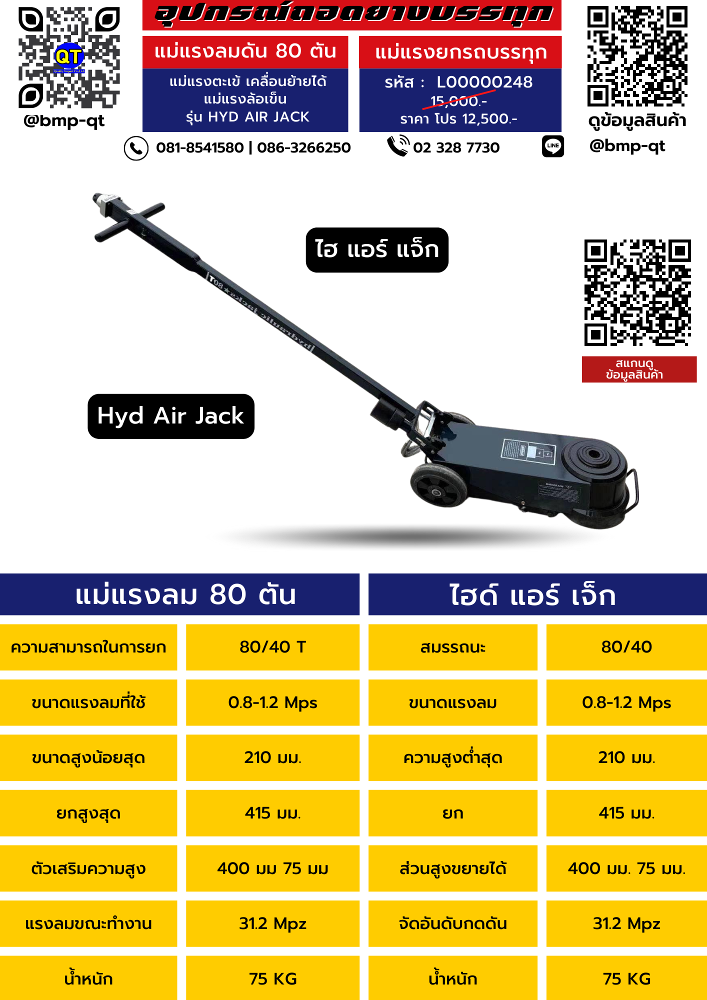 แม่แรงลม 80 ตัน